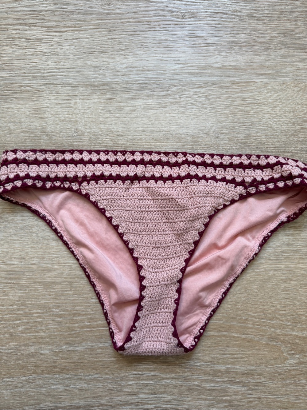 Forever 21 Crotchet Knit Pink Bikini Bottom Unworn Women’s Size Medium